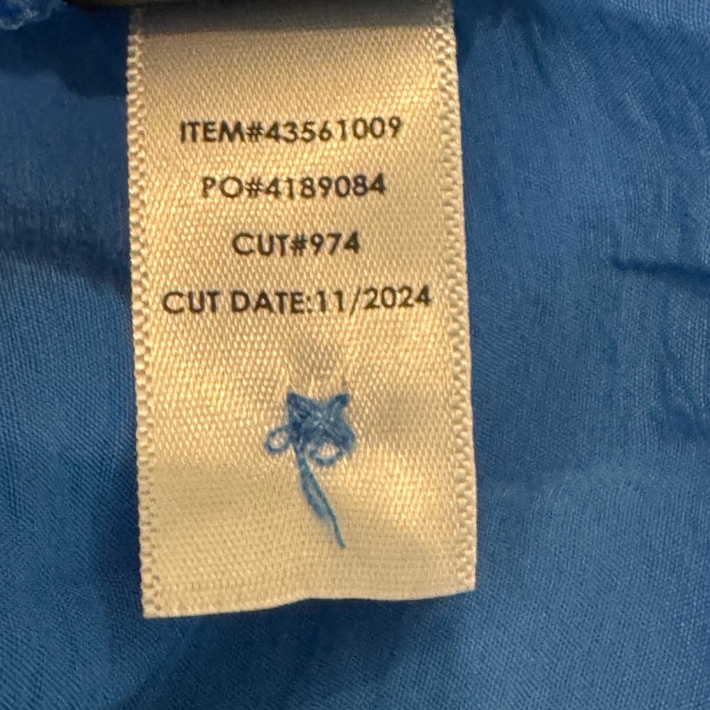 Torrid Harper 3/4 Sleeve Top Blouse 3X V-neck Roll Tab Blue - Picture 13 of 13